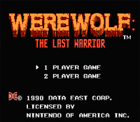 Werewolf : The Last Warrior